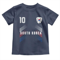 South Korea Soccer Sports Graphic Number 10 Jersey Style Toddler T Shirt Proud Korean Football Fans Game Day Pride