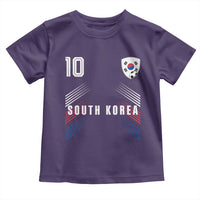 South Korea Soccer Sports Graphic Number 10 Jersey Style Toddler T Shirt Proud Korean Football Fans Game Day Pride