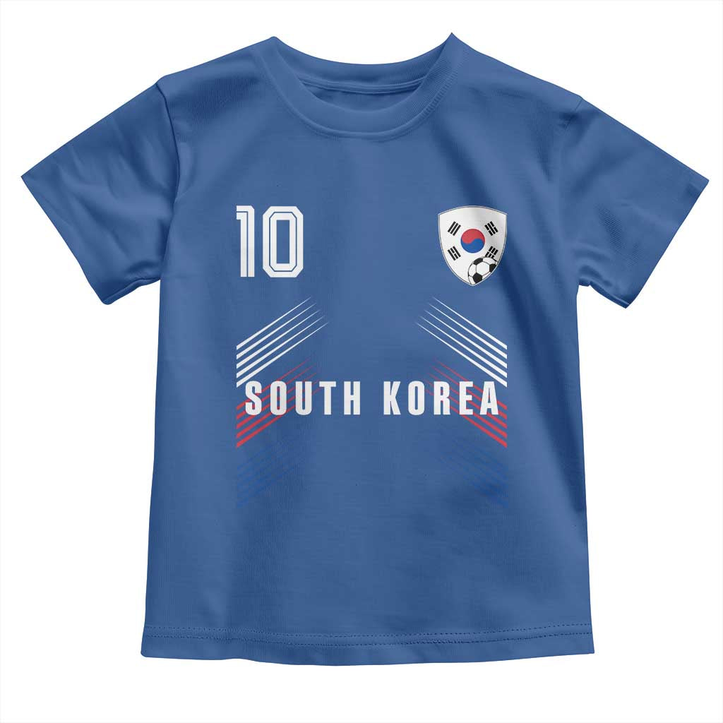South Korea Soccer Sports Graphic Number 10 Jersey Style Toddler T Shirt Proud Korean Football Fans Game Day Pride