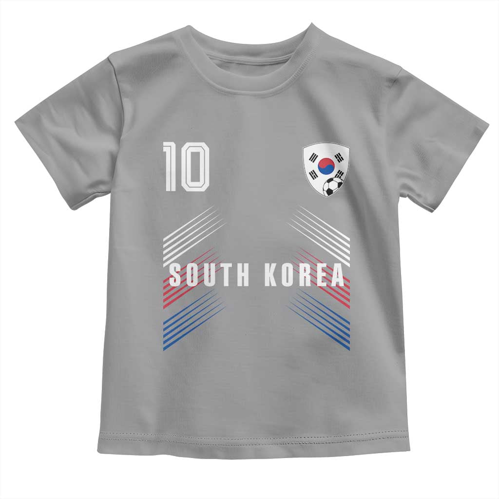 South Korea Soccer Sports Graphic Number 10 Jersey Style Toddler T Shirt Proud Korean Football Fans Game Day Pride