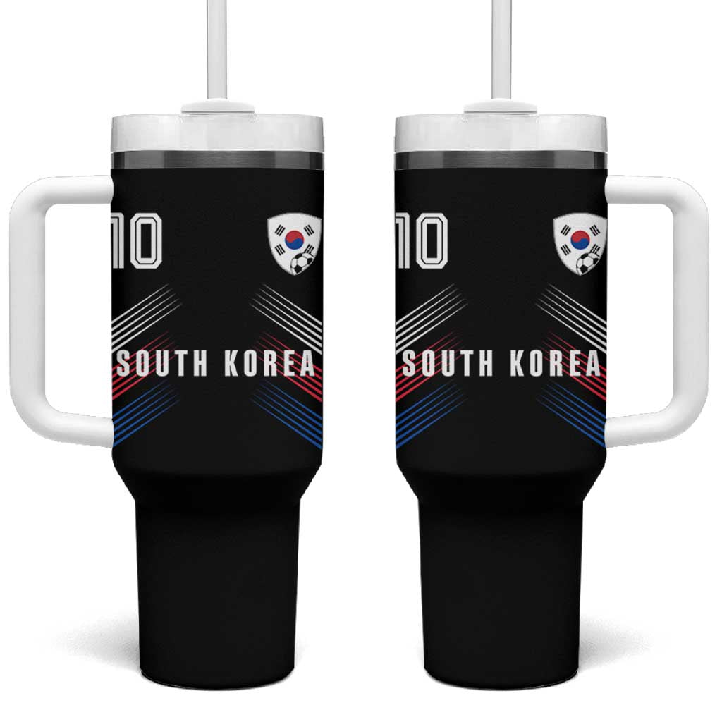 South Korea Soccer Sports Graphic Number 10 Jersey Style Tumbler With Handle Proud Korean Football Fans Game Day Pride