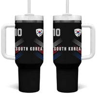 South Korea Soccer Sports Graphic Number 10 Jersey Style Tumbler With Handle Proud Korean Football Fans Game Day Pride