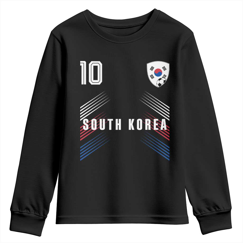 South Korea Soccer Sports Graphic Number 10 Jersey Style Youth Sweatshirt Proud Korean Football Fans Game Day Pride