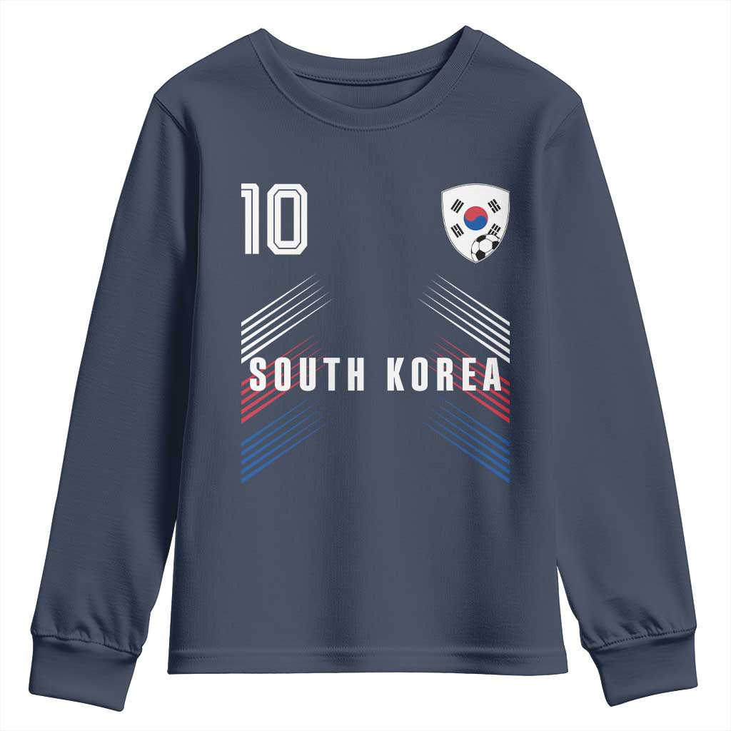 South Korea Soccer Sports Graphic Number 10 Jersey Style Youth Sweatshirt Proud Korean Football Fans Game Day Pride