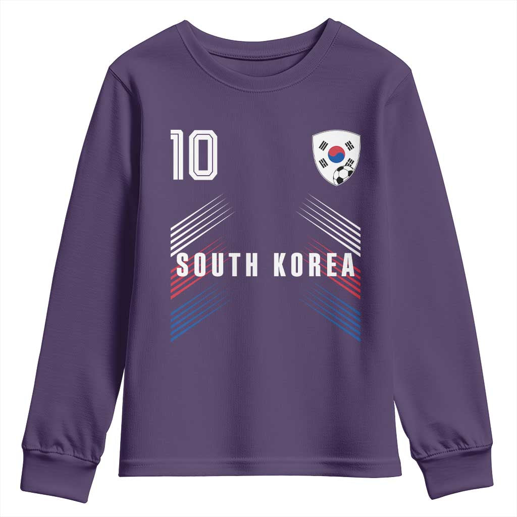 South Korea Soccer Sports Graphic Number 10 Jersey Style Youth Sweatshirt Proud Korean Football Fans Game Day Pride