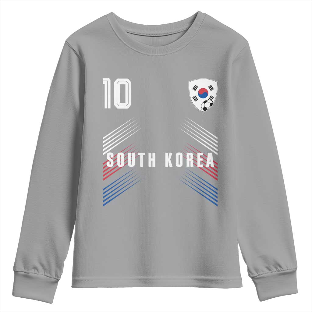 South Korea Soccer Sports Graphic Number 10 Jersey Style Youth Sweatshirt Proud Korean Football Fans Game Day Pride