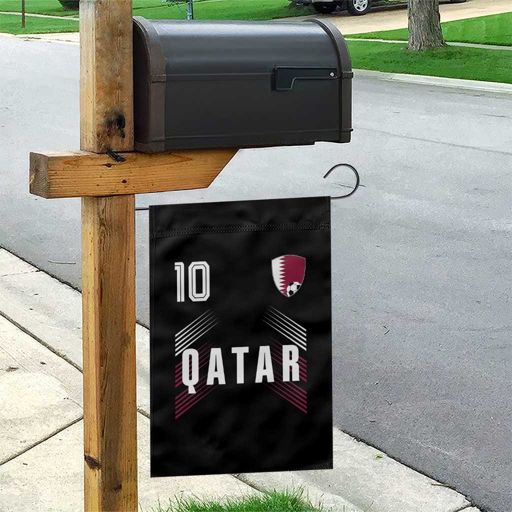 Qatar Soccer Sports Graphic Number 10 Jersey Style Garden Flag Proud Qatari Football Fans Game Day Pride