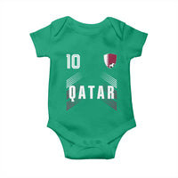 Qatar Soccer Sports Graphic Number 10 Jersey Style Baby Onesie Proud Qatari Football Fans Game Day Pride
