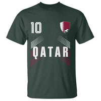 Qatar Soccer Sports Graphic Number 10 Jersey Style T Shirt Proud Qatari Football Fans Game Day Pride