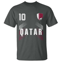 Qatar Soccer Sports Graphic Number 10 Jersey Style T Shirt Proud Qatari Football Fans Game Day Pride