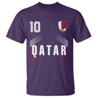 Qatar Soccer Sports Graphic Number 10 Jersey Style T Shirt Proud Qatari Football Fans Game Day Pride
