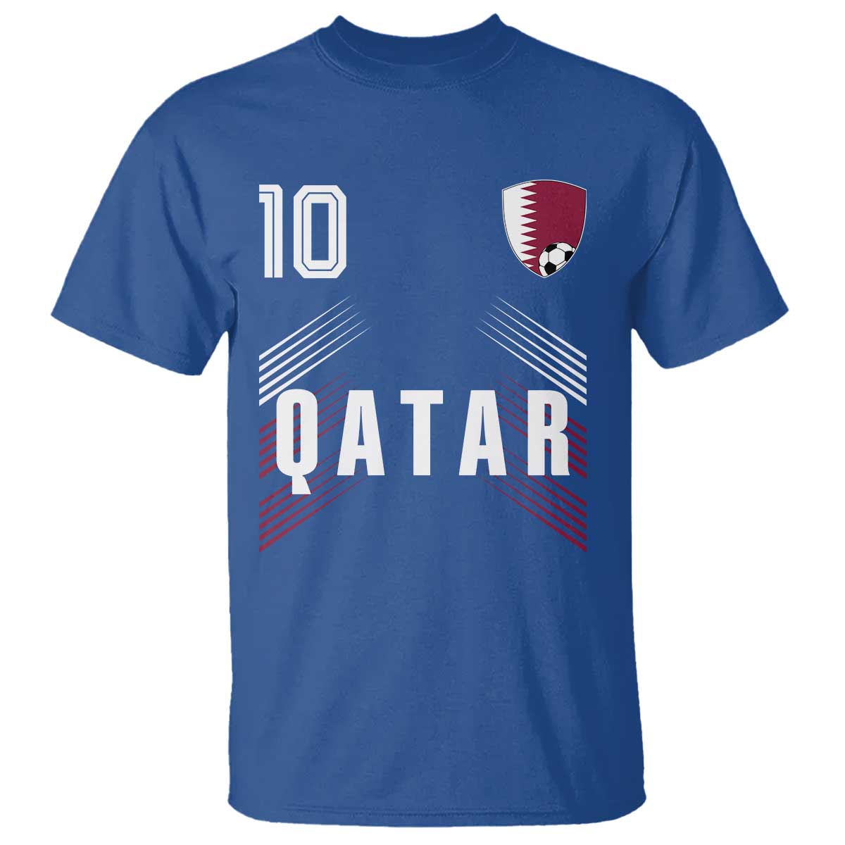 Qatar Soccer Sports Graphic Number 10 Jersey Style T Shirt Proud Qatari Football Fans Game Day Pride