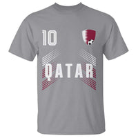 Qatar Soccer Sports Graphic Number 10 Jersey Style T Shirt Proud Qatari Football Fans Game Day Pride