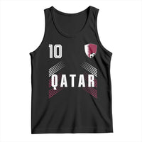 Qatar Soccer Sports Graphic Number 10 Jersey Style Tank Top Proud Qatari Football Fans Game Day Pride