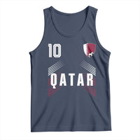 Qatar Soccer Sports Graphic Number 10 Jersey Style Tank Top Proud Qatari Football Fans Game Day Pride
