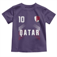 Qatar Soccer Sports Graphic Number 10 Jersey Style Toddler T Shirt Proud Qatari Football Fans Game Day Pride