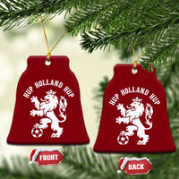 Hup Holland Hup Netherlands Crowned Lion Rampant Playing Football Graphic Ceramic Ornament Nederlands Coat of Arms Inspo Dutch Soccer Fans