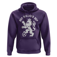 Hup Holland Hup Netherlands Crowned Lion Rampant Playing Football Graphic Hoodie Nederlands Coat of Arms Inspo Dutch Soccer Fans
