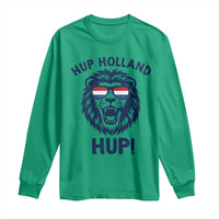 Hup Holland Hup Lion Netherlands Flag Long Sleeve Shirt Nederlands Dutch Pride Soccer Fans