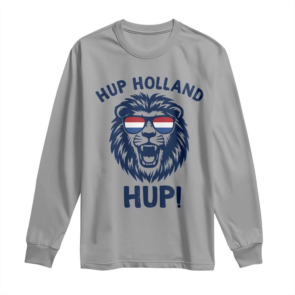 Hup Holland Hup Lion Netherlands Flag Long Sleeve Shirt Nederlands Dutch Pride Soccer Fans