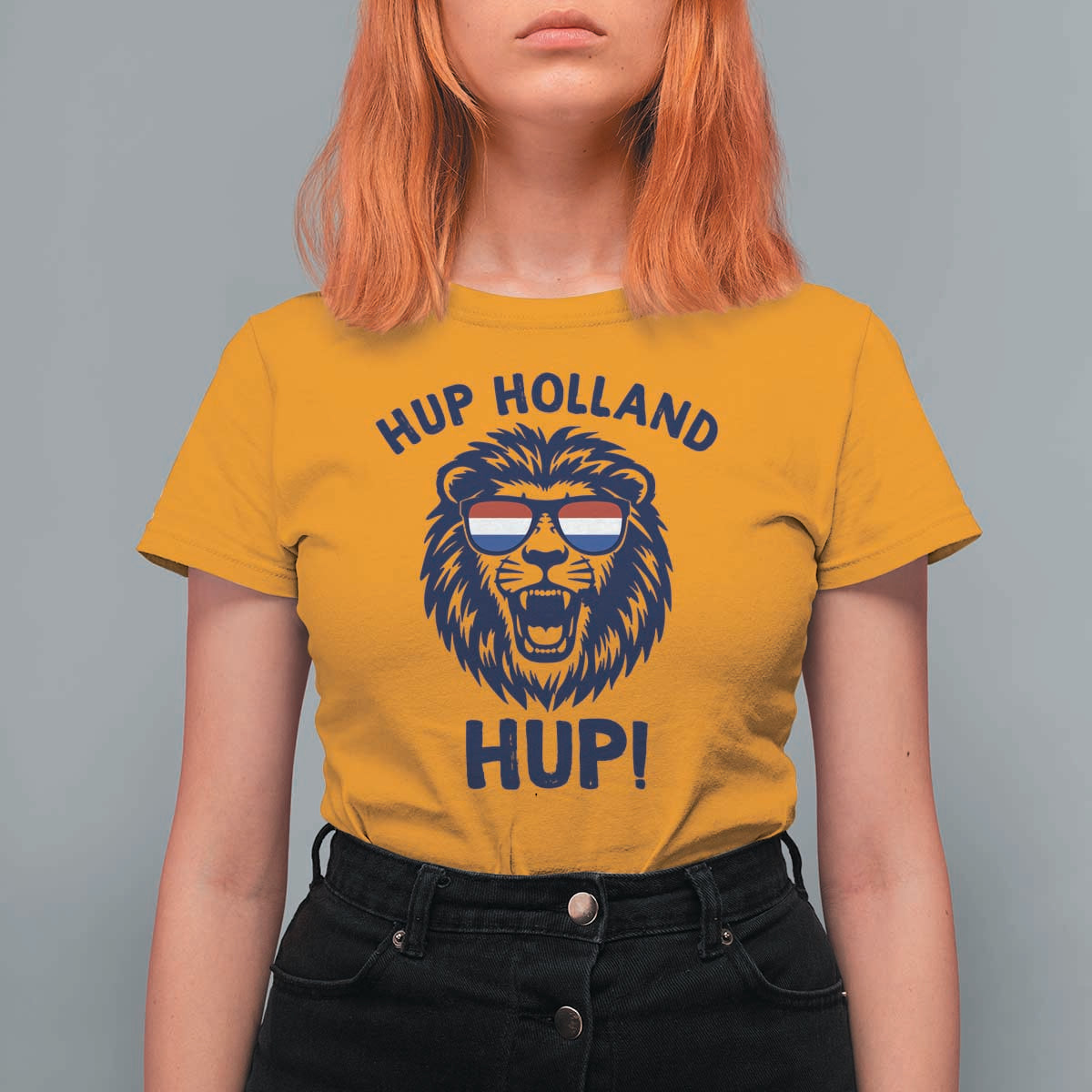 Hup Holland Hup Lion Netherlands Flag T Shirt For Women Nederlands Dutch Pride Soccer Fans