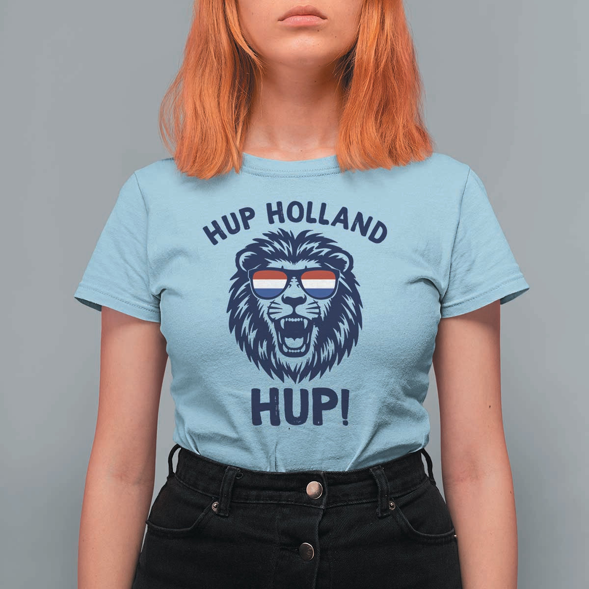Hup Holland Hup Lion Netherlands Flag T Shirt For Women Nederlands Dutch Pride Soccer Fans