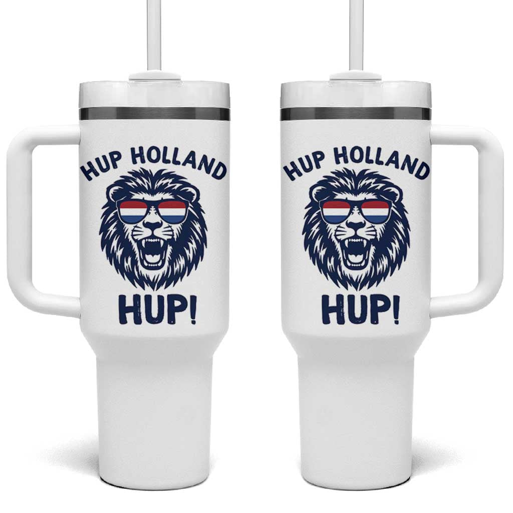 Hup Holland Hup Lion Netherlands Flag Tumbler With Handle Nederlands Dutch Pride Soccer Fans