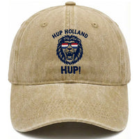 Hup Holland Hup Lion Netherlands Flag Washed Cotton Baseball Cap Nederlands Dutch Pride Soccer Fans