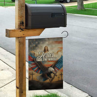 Jesus Take the Wheel Patriotic Eagle Garden Flag Christian American Flag Faith