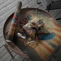 Jesus Take the Wheel Patriotic Eagle Wrapping Paper Roll Christian American Flag Faith