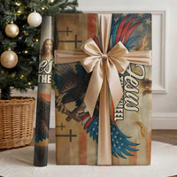 Jesus Take the Wheel Patriotic Eagle Wrapping Paper Roll Christian American Flag Faith