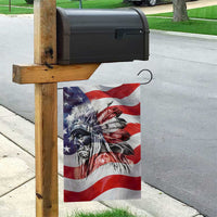 Patriotic Native American Chief Feather Headdress Garden Flag Indigenous Pride USA Flag Heritage Gift
