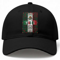 Y Si Si Mexican Flag Floral Folk Art Baseball Cap Viva Mexico Pride for Soccer Football Fans