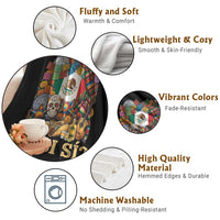 Y Si Si Mexican Flag Fiesta Taco Tequila Sugar Skull Graphic Throw Blanket What If Mexico Party Culture Performance