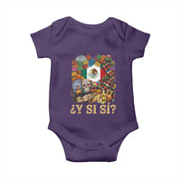 Y Si Si Mexican Flag Fiesta Taco Tequila Sugar Skull Graphic Baby Onesie What If Mexico Party Culture Performance