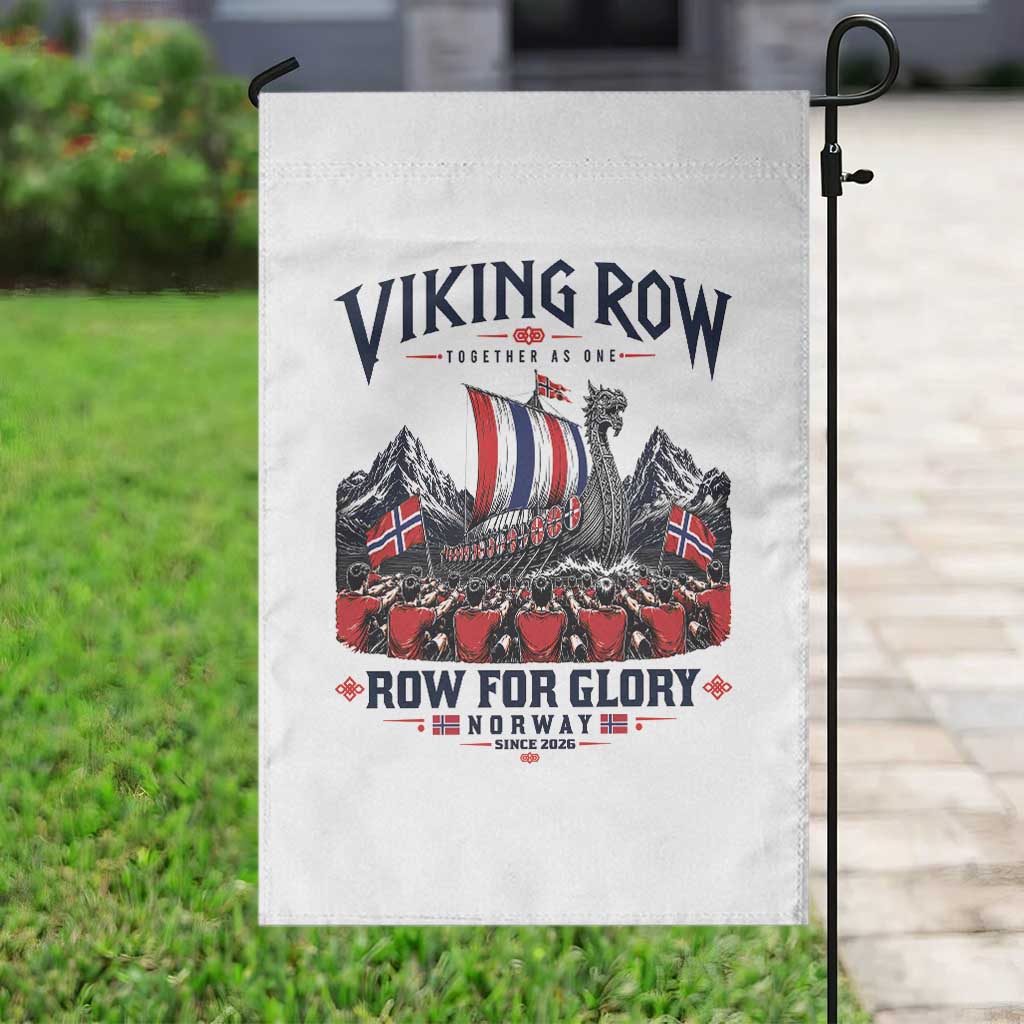 Viking Row Ro Ro Norway Norge Norwegian Flag Garden Flag Row For Glory Norway Together As One Retro Football Fans