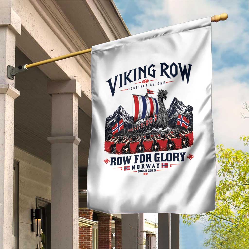 Viking Row Ro Ro Norway Norge Norwegian Flag Garden Flag Row For Glory Norway Together As One Retro Football Fans