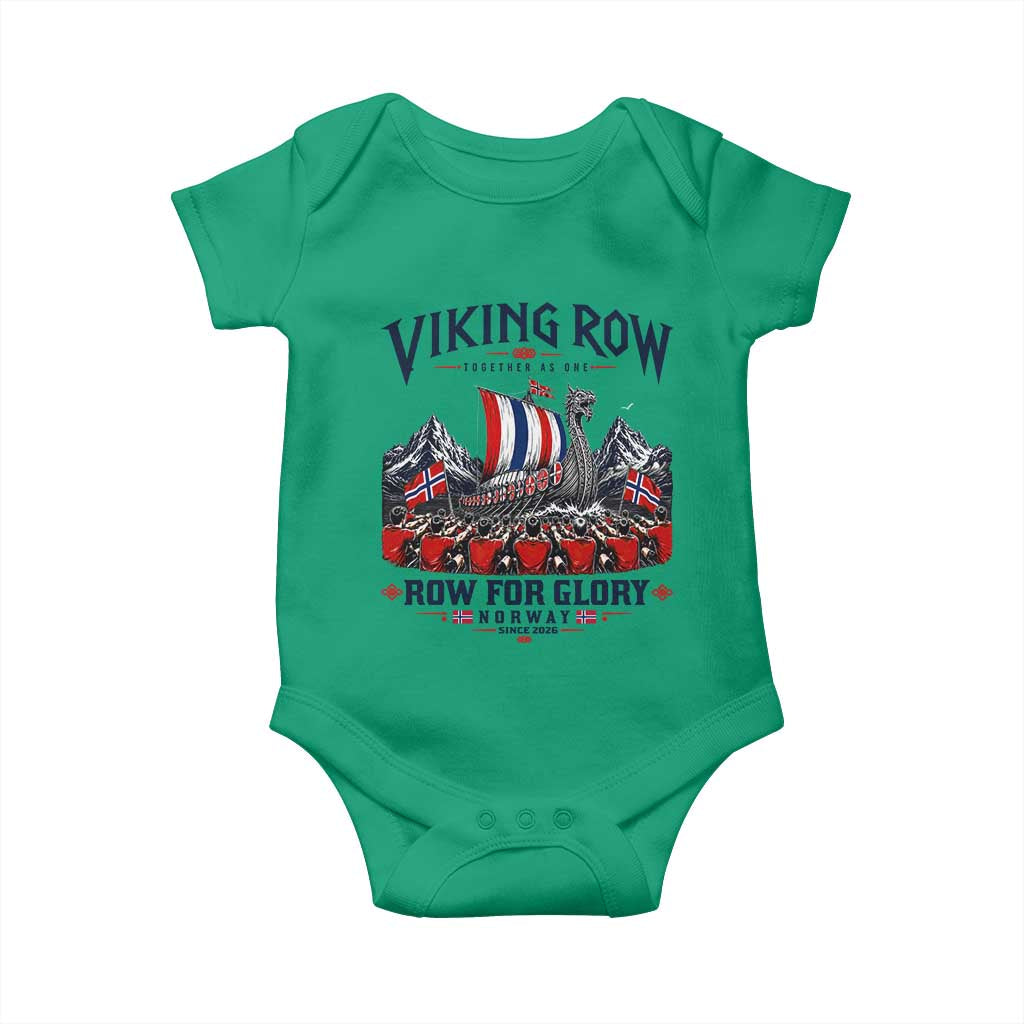 Viking Row Ro Ro Norway Norge Norwegian Flag Baby Onesie Row For Glory Norway Together As One Retro Football Fans