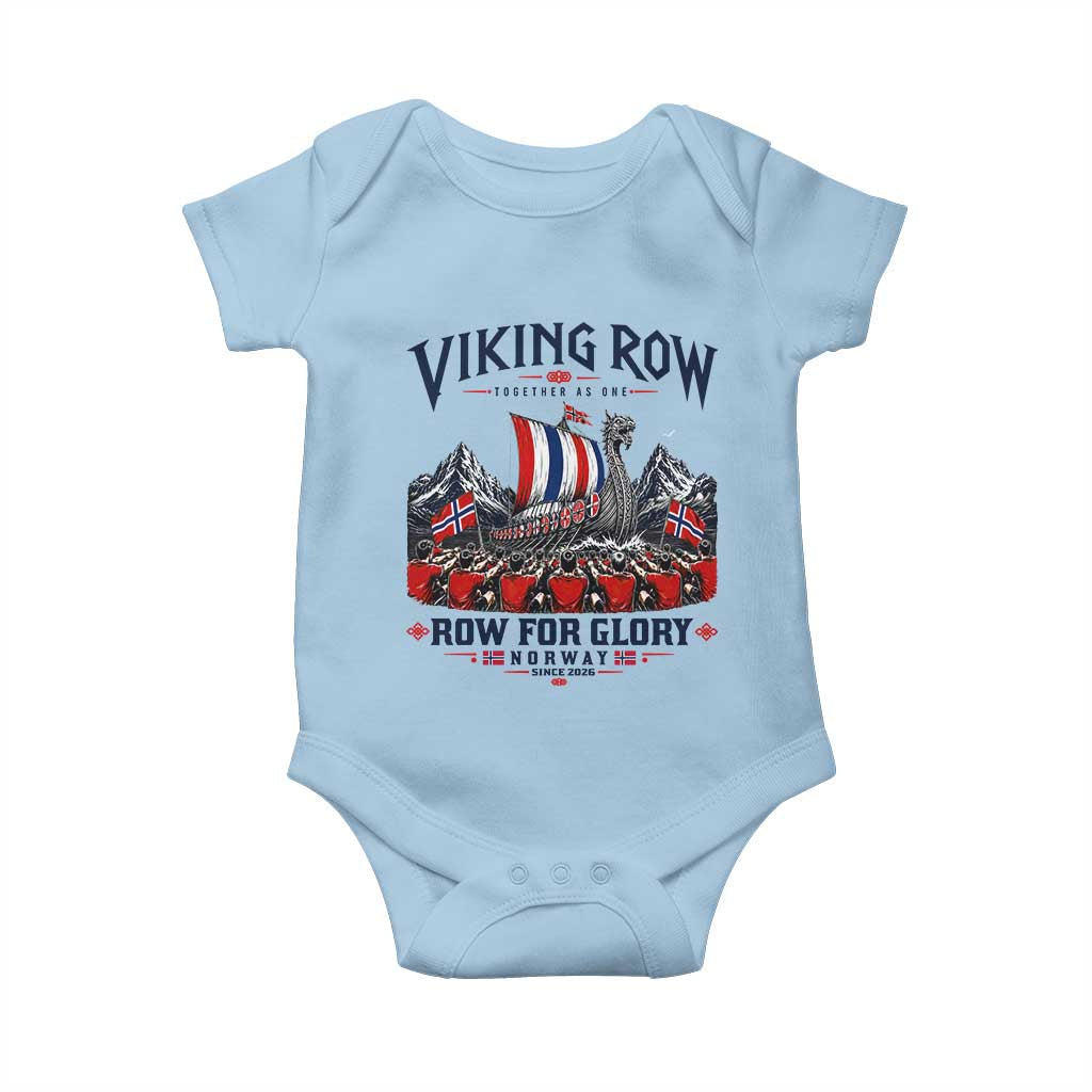 Viking Row Ro Ro Norway Norge Norwegian Flag Baby Onesie Row For Glory Norway Together As One Retro Football Fans
