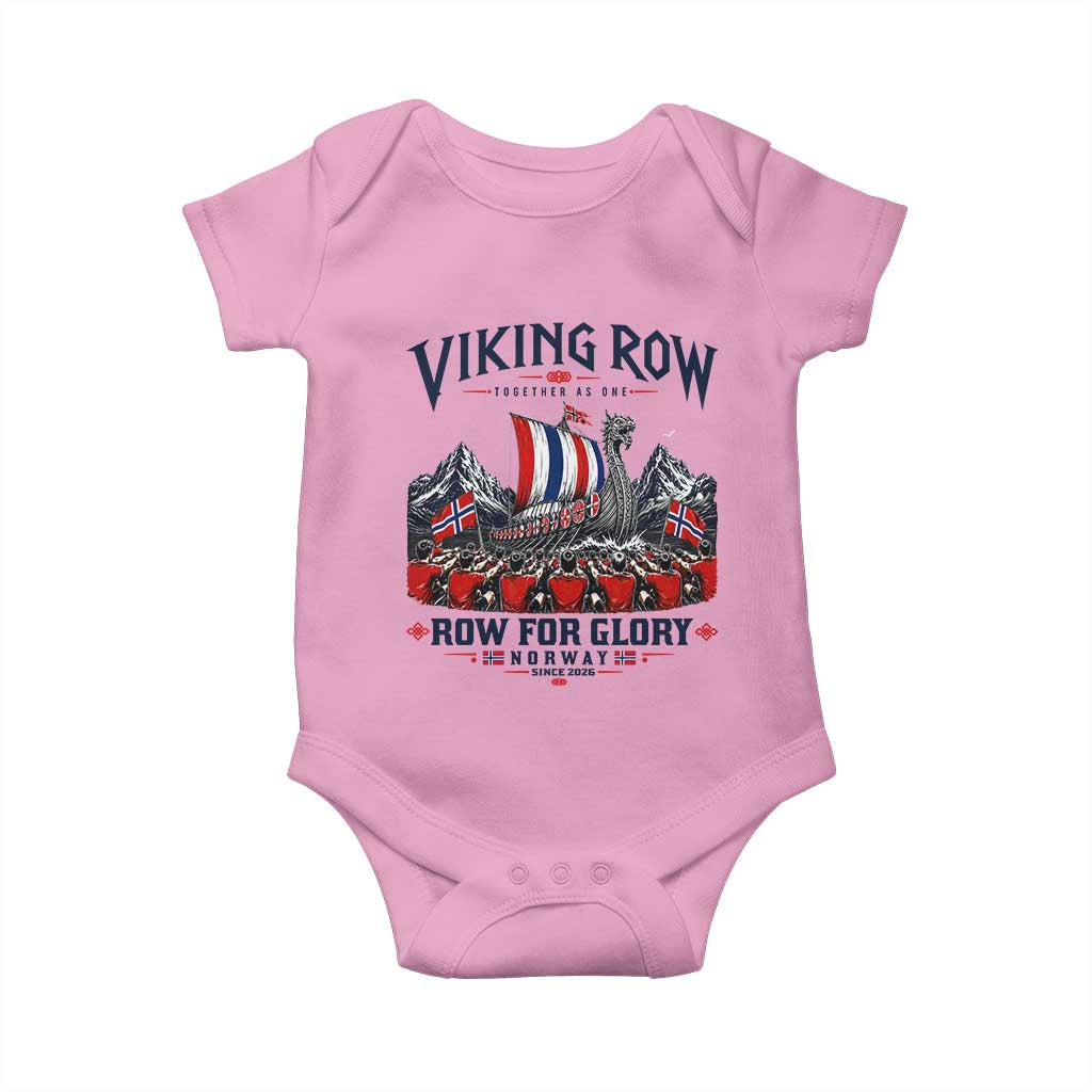 Viking Row Ro Ro Norway Norge Norwegian Flag Baby Onesie Row For Glory Norway Together As One Retro Football Fans