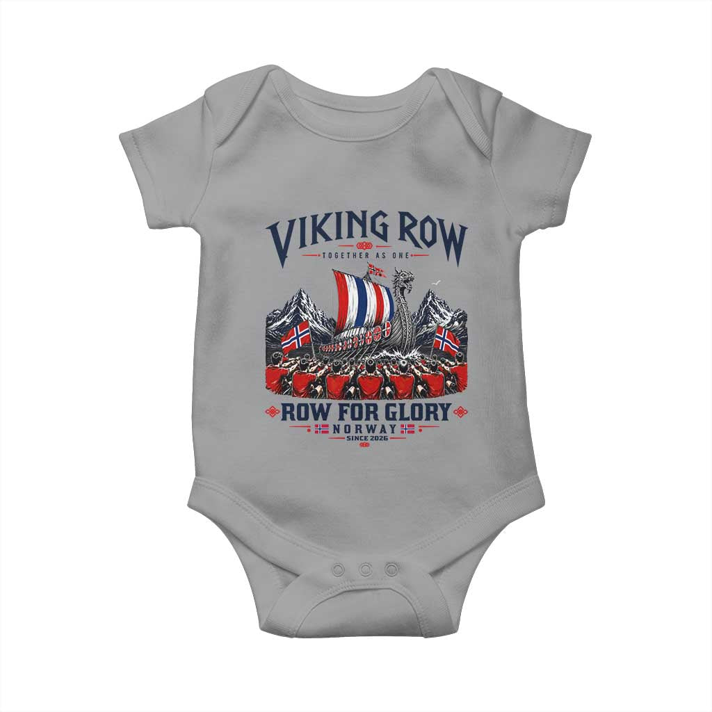 Viking Row Ro Ro Norway Norge Norwegian Flag Baby Onesie Row For Glory Norway Together As One Retro Football Fans