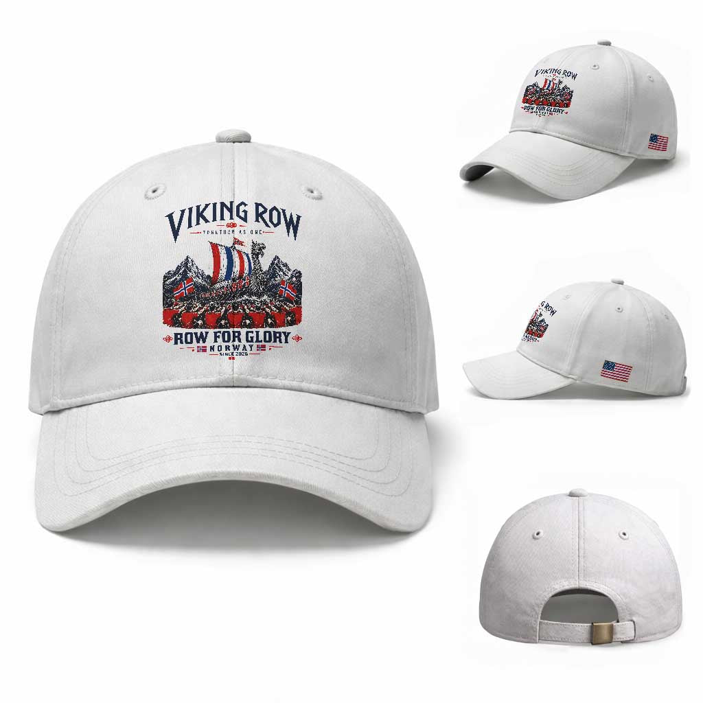 Viking Row Ro Ro Norway Norge Norwegian Flag Baseball Cap Row For Glory Norway Together As One Retro Football Fans