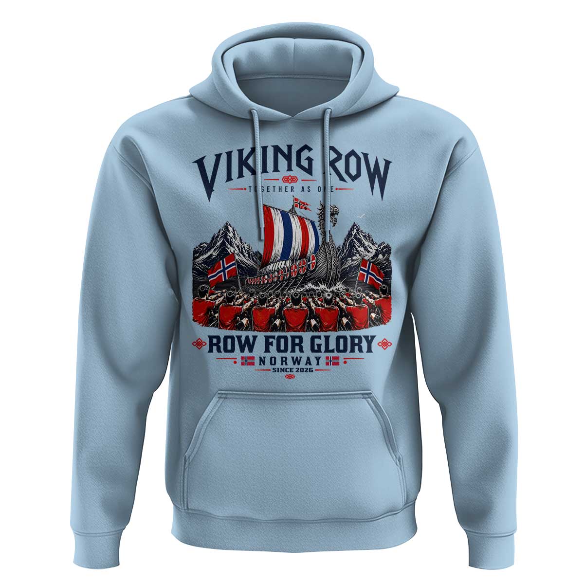 Viking Row Ro Ro Norway Norge Norwegian Flag Hoodie Row For Glory Norway Together As One Retro Football Fans
