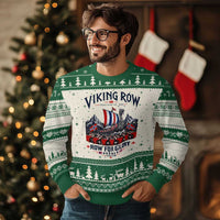 Viking Row Ro Ro Norway Norge Norwegian Flag Ugly Christmas Sweater Row For Glory Norway Together As One Retro Football Fans