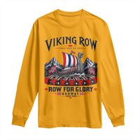 Viking Row Ro Ro Norway Norge Norwegian Flag Long Sleeve Shirt Row For Glory Norway Together As One Retro Football Fans