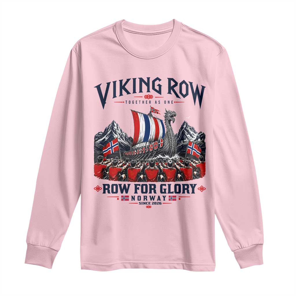 Viking Row Ro Ro Norway Norge Norwegian Flag Long Sleeve Shirt Row For Glory Norway Together As One Retro Football Fans
