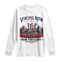 Viking Row Ro Ro Norway Norge Norwegian Flag Long Sleeve Shirt Row For Glory Norway Together As One Retro Football Fans