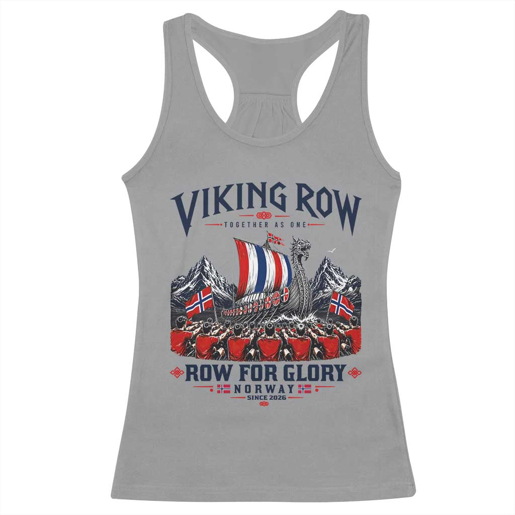 Viking Row Ro Ro Norway Norge Norwegian Flag Racerback Tank Top Row For Glory Norway Together As One Retro Football Fans