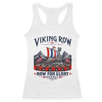 Viking Row Ro Ro Norway Norge Norwegian Flag Racerback Tank Top Row For Glory Norway Together As One Retro Football Fans