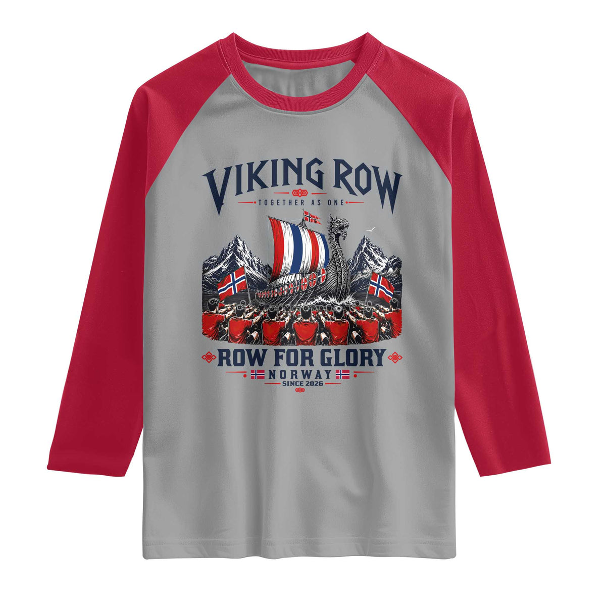 Viking Row Ro Ro Norway Norge Norwegian Flag Raglan Shirt Row For Glory Norway Together As One Retro Football Fans